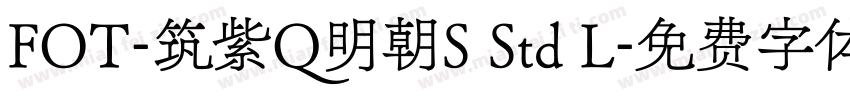 FOT-筑紫Q明朝S Std L字体转换